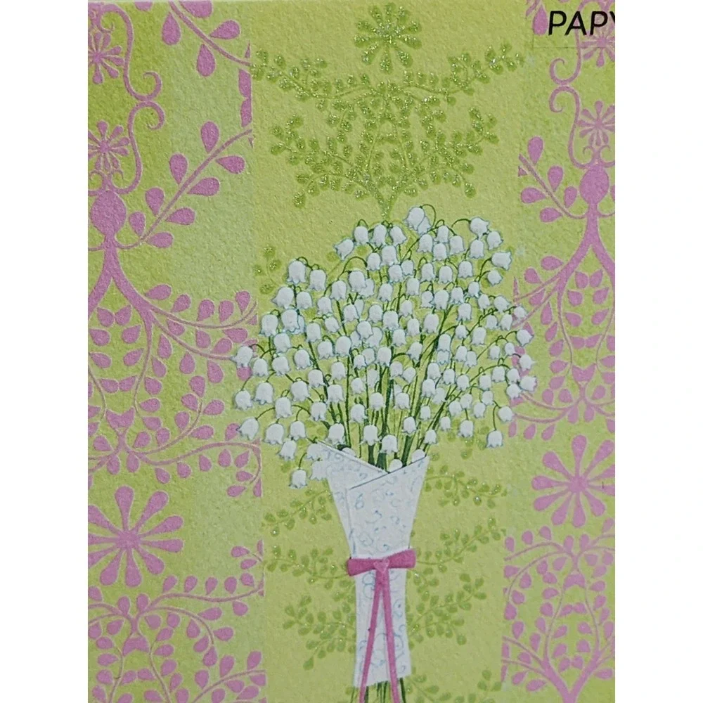Papyrus RARE Turnowsky Wedding Shower Card Foiled Gold Trimmed Floral Boquet